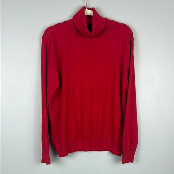 Red Coral Chic Super Soft Red Turtleneck Neck Sweater Size Large/XLarge - Picture 2 of 9